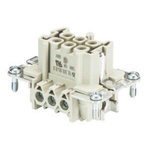 Wieland Female insert, 6 Way, 16A, Female, BAS BUS, Panel Mount, 500 V