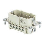 Wieland Male insert, 10 Way, 16A, Male, BAS STS, Panel Mount, 500 V