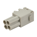 HARTING Crimp Connector Cube, 4 Way, 16A, Female, Han-Modular, Han-Domino, Cable Mount, 400 V
