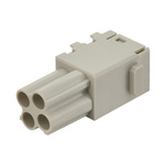 HARTING Crimp Connector Cube, 4 Way, 16A, Female, Han-Modular, Han-Domino, Cable Mount, 400 V