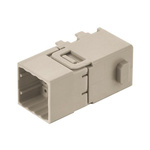 HARTING Crimp Connector Cube, 6 Way, 16A, Male, Han-Modular, Han-Domino, Cable Mount, 32 V