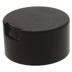 Vishay Potentiometer Knob Cap, 22.2mm Knob Diameter, Black, 6mm Shaft, For Use With 357 Series