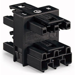 Wago 770 Series Distribution Block, 3-Pole, Male to Female, 4-Way, 25A
