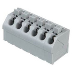 Wago 250 Series PCB Terminal Strip, 6-Pole, Female, 6-Way, PCB Mount, 10 (CSA) A, 17.5 (IEC/EN 60664-1) A, 2 (UL) A
