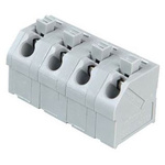 Wago 250 Series PCB Terminal Strip, 4-Pole, Female, 4-Way, PCB Mount, 10 (CSA) A, 17.5 (IEC/EN 60664-1) A, 2 (UL) A