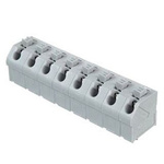 Wago 250 Series PCB Terminal Strip, 8-Pole, Female, 8-Way, PCB Mount, 10 (CSA) A, 17.5 (IEC/EN 60664-1) A, 2 (UL) A