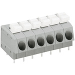Wago 804 Series PCB Terminal Strip, 6-Pole, Female, 6-Way, PCB Mount, 10 (UL/CSA) A, 24 (IEC/EN 60664-1) A