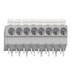 Wago 804 Series PCB Terminal Strip, 10-Pole, Female, 10-Way, PCB Mount, 10 (UL/CSA) A, 24 (IEC/EN 60664-1) A