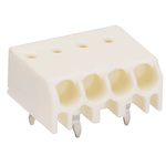 Wago 744 Series PCB Terminal Strip, 4-Pole, Female, 4-Way, PCB Mount, 2A