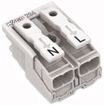 Wago 294 Series Power Supply Connector, 2-Pole, Female, 24A