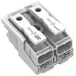 Wago 294 Series Power Supply Connector, 2-Pole, Female, 24A