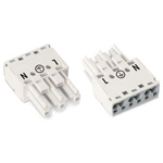 Wago 770 Series Lighting Connector, 3-Pole, Female, 3-Way, Cable Mount, 25A