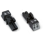 Wago 890 Series Lighting Connector, 2-Pole, Female, 2-Way, Cable Mount, 16A