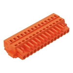Wago 231 Series Pluggable Connector, 14-Pole, Female, 14-Way, Snap-In, 16A