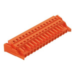 Wago 231 Series Pluggable Connector, 15-Pole, Female, 15-Way, Snap-In, 16A