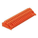 Wago 231 Series Pluggable Connector, 17-Pole, Female, 17-Way, Cable Mount, 16A