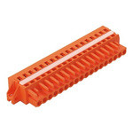 Wago 231 Series Pluggable Connector, 18-Pole, Female, 18-Way, Snap-In, 16A