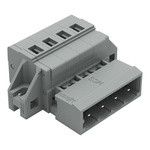 Wago 231 Series Pluggable Connector, 4-Pole, Male, 4-Way, Snap-In, 12A
