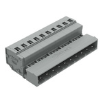 Wago 231 Series Pluggable Connector, 10-Pole, Male, 10-Way, Snap-In, 12A