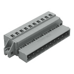 Wago 231-610 Series Pluggable Connector, 10-Pole, Male, 10-Way, Feed Through, 15A