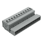 Wago 231 Series Pluggable Connector, 11-Pole, Male, 11-Way, Snap-In, 12A