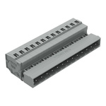 Wago 231 Series Pluggable Connector, 13-Pole, Male, 13-Way, Snap-In, 12A