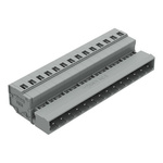 Wago 231 Series Pluggable Connector, 14-Pole, Male, 14-Way, Snap-In, 12A