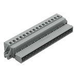 Wago 231 Series Pluggable Connector, 16-Pole, Male, 16-Way, Feed Through, 15A