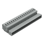 Wago 231 Series Pluggable Connector, 17-Pole, Male, 17-Way, Plug-In, 12A