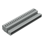 Wago 231 Series Pluggable Connector, 20-Pole, Male, 20-Way, Snap-In, 12A