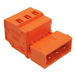 Wago 231 Series Pluggable Connector, 3-Pole, Male, 3-Way, Panel Mount, Snap In Mount, 15A