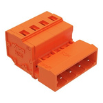 Wago 231 Series Pluggable Connector, 4-Pole, Male, 4-Way, Snap-In, 12A