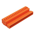 Wago 231 Series Pluggable Connector, 16-Pole, Male, 16-Way, Panel Mount, Snap In Mount, 15A