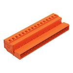 Wago 231 Series Pluggable Connector, 16-Pole, Male, 16-Way, Snap-In, 12A