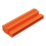Wago 231 Series Pluggable Connector, 17-Pole, Male, 17-Way, Feed Through, 15A