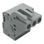 Wago 232 Series Pluggable Connector, 3-Pole, Female, 3-Way, Snap-In, 14A