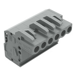 Wago 232 Series Pluggable Connector, 6-Pole, Female, 6-Way, Snap-In, 14A