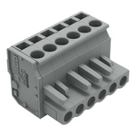 Wago 232 Series Connector, 6-Pole, Female, 6-Way, Snap-In, 14A