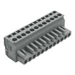 Wago 232 Series Connector, 12-Pole, Female, 12-Way, Snap-In, 14A