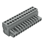 Wago 232 Series Pluggable Connector, 13-Pole, Female, 13-Way, Plug-In, 15A