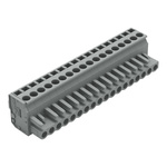 Wago 232 Series Connector, 18-Pole, Female, 18-Way, Snap-In, 14A