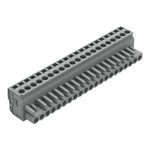 Wago 232 Series Connector, 21-Pole, Female, 21-Way, Snap-In, 14A