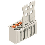 Wago 2091 Series Pluggable Connector, 6-Pole, Female, 6-Way, Snap-In, 10A