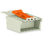Wago 2091 Series Pluggable Connector, 4-Pole, Male, 4-Way, Snap-In, 10A