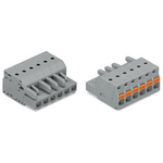 Wago 2231 Series Pluggable Connector, 9-Pole, Female, 9-Way, Snap-In, 16A