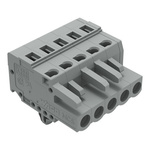 Wago 231 Series Connector, 5-Pole, Female, 5-Way, Snap-In, 16A