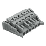 Wago 231 Series Connector, 6-Pole, Female, 6-Way, Snap-In, 16A