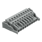 Wago 231 Series Pluggable Connector, 9-Pole, Female, 9-Way, Snap-In, 16A
