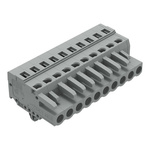 Wago 231 Series Pluggable Connector, 10-Pole, Female, 10-Way, Snap-In, 16A