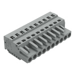 Wago 231 Series Connector, 10-Pole, Female, 10-Way, Snap-In, 16A